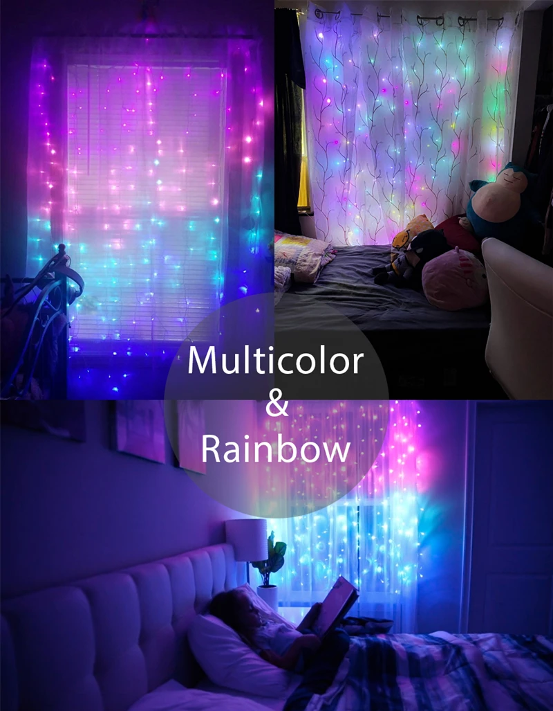 Curtain Lights Led Curtain String Light Fairy Window 2023 Luces De