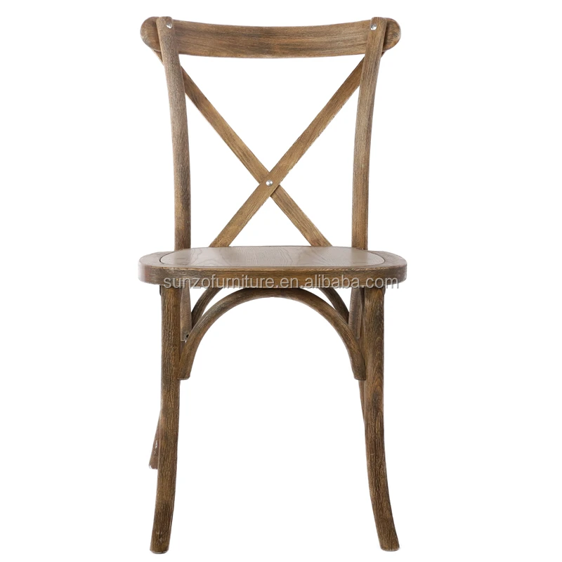 wood cross back chair