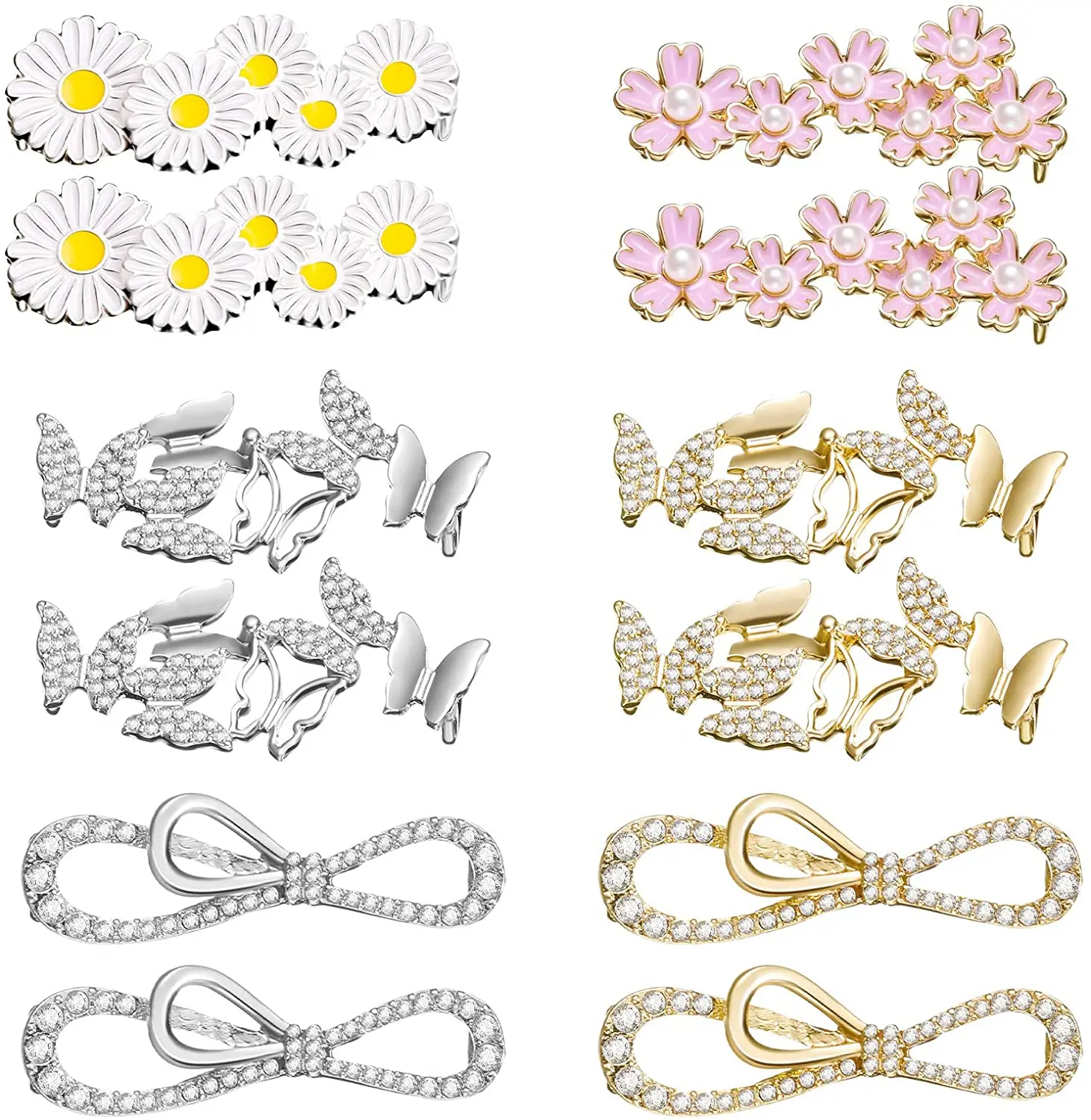 Designer Customized Metal Chain Decorative Shoelace Buckles Clips