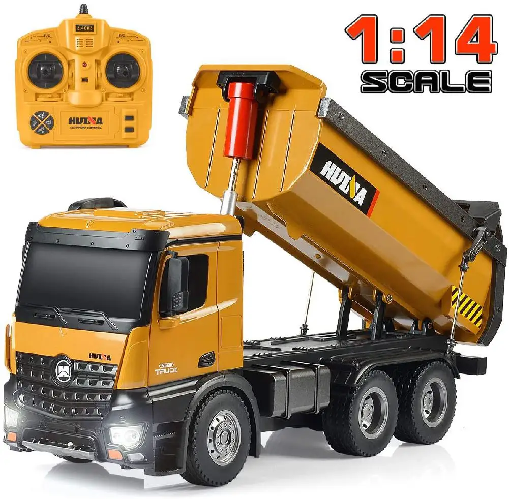 Hot Huina 1573 Rc Dumping Truck 1/14 2.4ghz 10ch Remote Control Dump ...