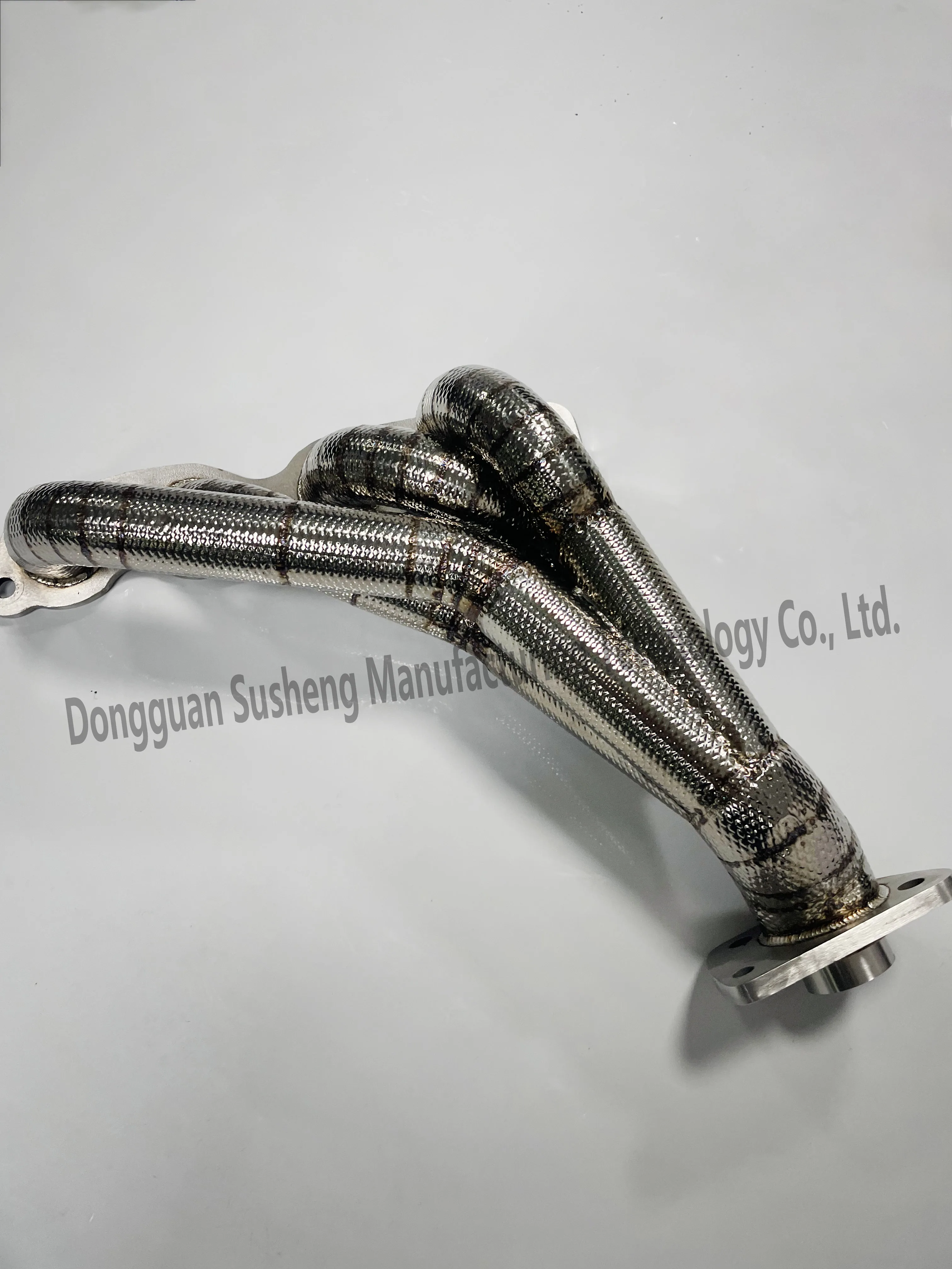 304 Stainless Steel Exhaust Manifold Exhaust Header With Wrap Plate For