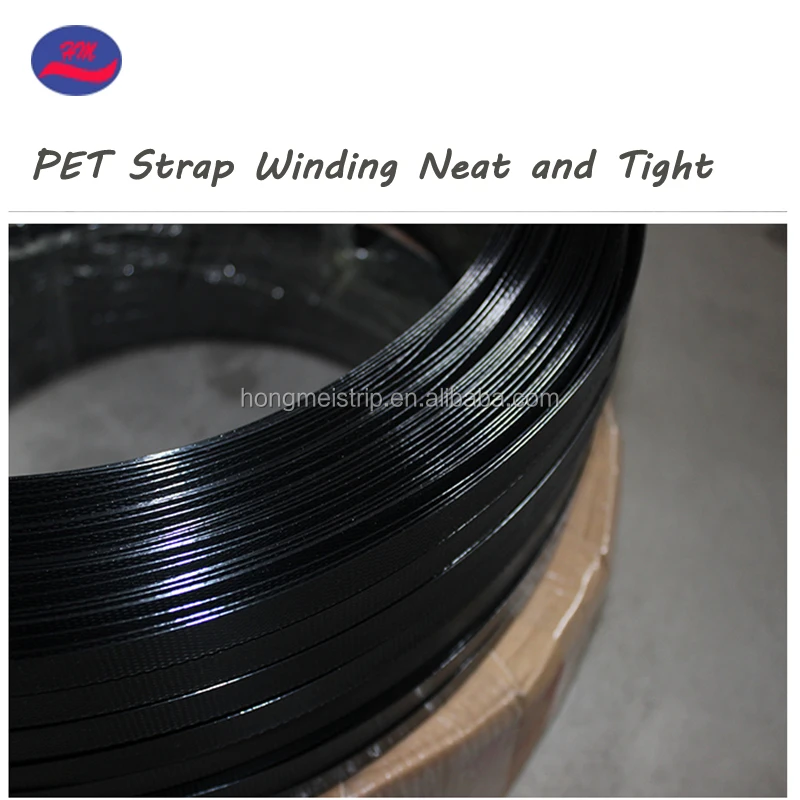 Black Green Color PET high strength plastic steel strap