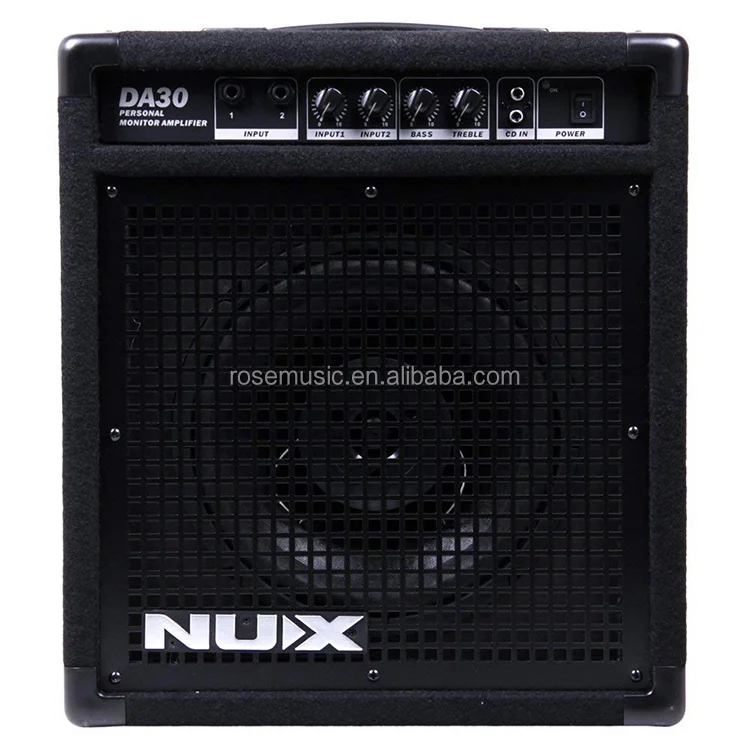 Nux Da30 Electronic Drum Set Amplifier Percussion Amp 30 Watt 10'' Fullrange Coaxial Speaker