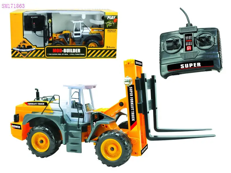 rc toy forklift with accessories