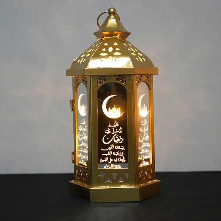 Eid Al Fitr Iron Wind Lantern Crafts Arab Lanterns Home Study Lighting