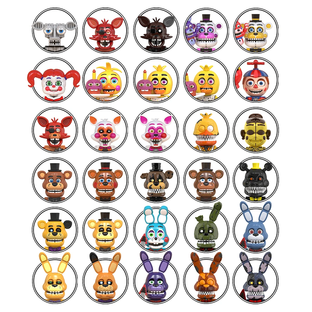 WM6074 & WM6097 Five Nights at Freddy Action Figures - Mini Horror