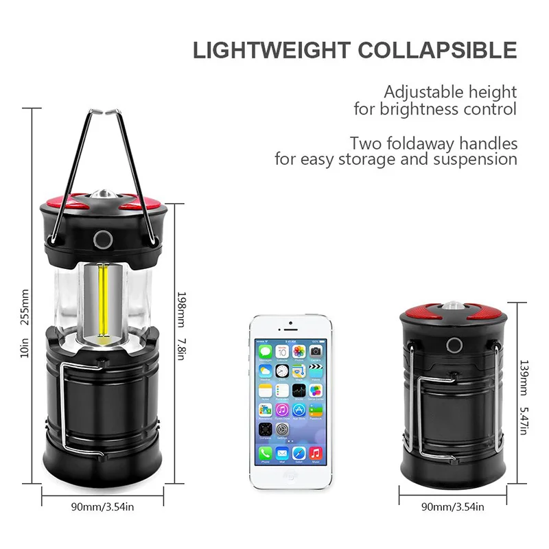 Rechargeable Led Camp Lantern Super Bright 4 Modes Water Resistant Outdoor Light Portable