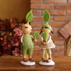 wholesale A set of two green bud resin dolls,Home furnishing articles