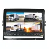 9 inch AHD video quad split screen 4 channel/4CH DVR monitor rear view camera DVR system for truck/bus