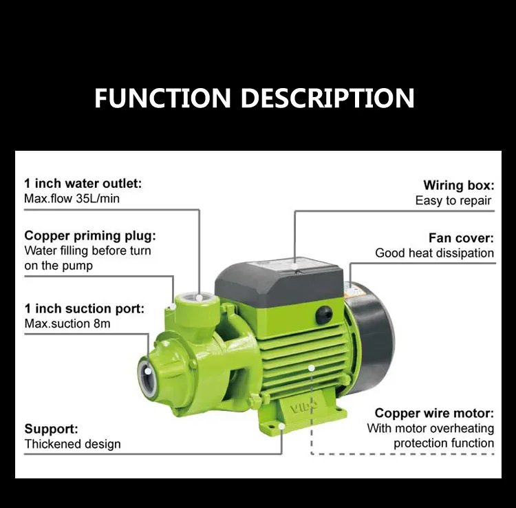 Vido 370w Good Price 0.5hp Qb80 Qb60 