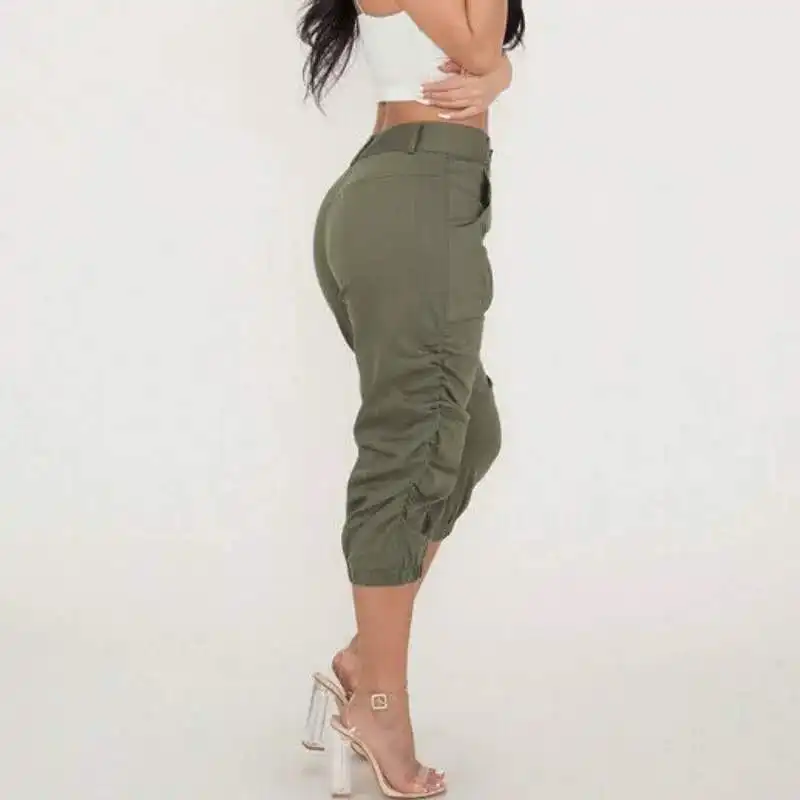 3 quarter cargo pants womens