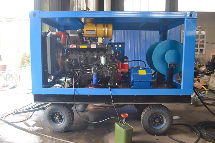 High pressure power washer Diesel sewer jetter pump drain pipe cleaning machine price