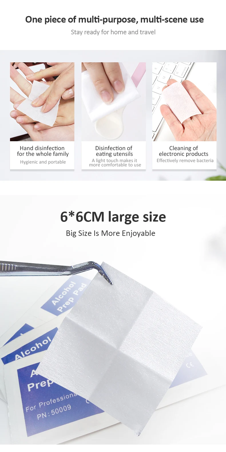 OEM Customized Design Best Quality Disposable Hospital Injection Sterile 70% Disinfecting Prep Pad