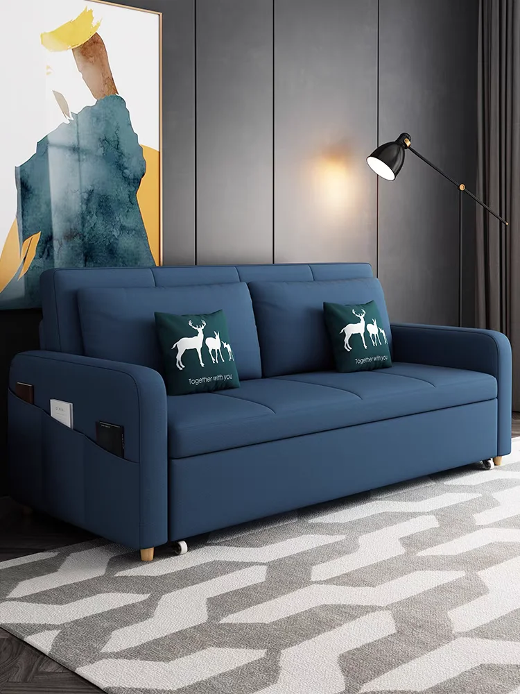 Modern Minimalist Small Unit Sofa Bed,Foldable Dualpurpose Storage