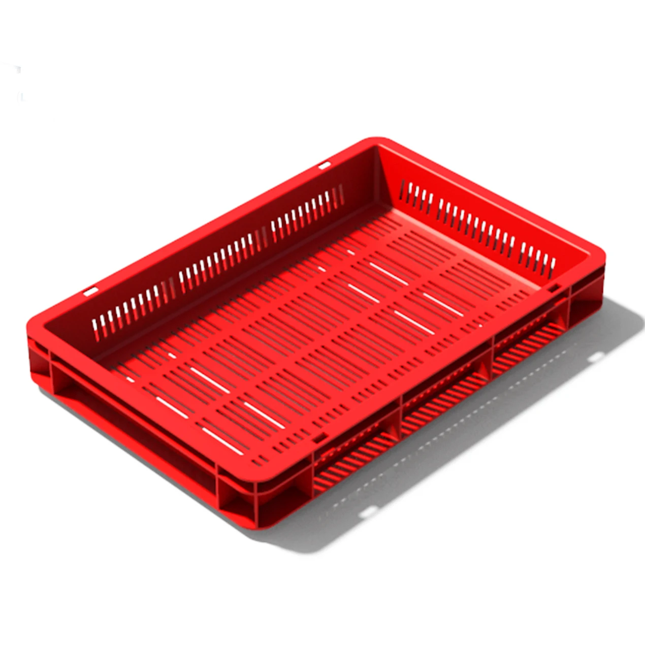Wholesale Ventilated Crate 600x400x80 High Quality Plastic Crates