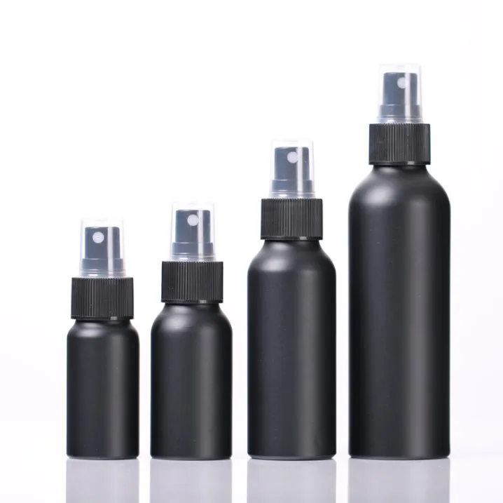 Aluminium Atomizer Matte Black Spray Bottle Fine Mist Spray Bottle