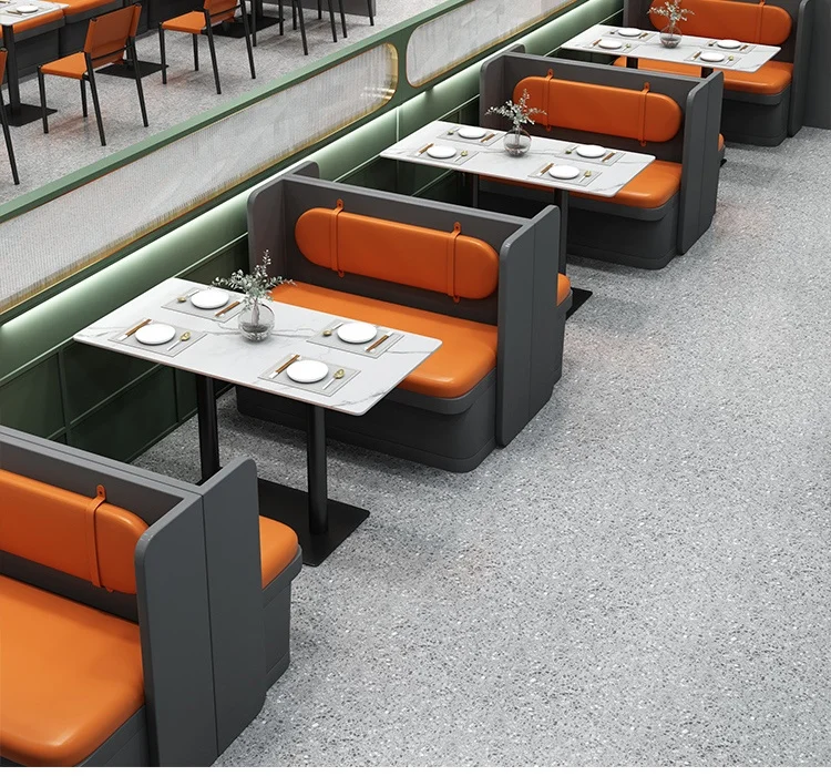 Modern Restaurant Booth Seating Sofa Table Chairs Custom Cuisine Hot ...