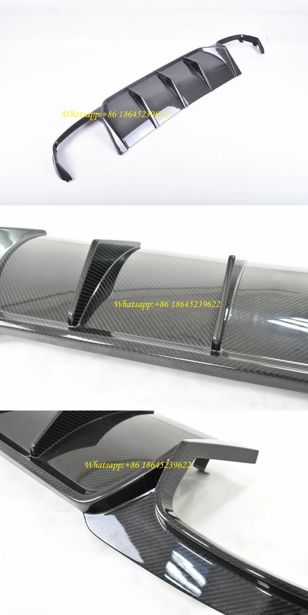 W212 E63 Rear Diffuser Fit For E63s Carbon Fiber Car Bumpers Lip 2014 ...