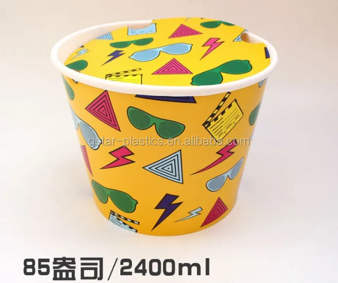 85oz 150oz Kfc Fried Chicken Paper Bucket Kraft White Paper Bucket And