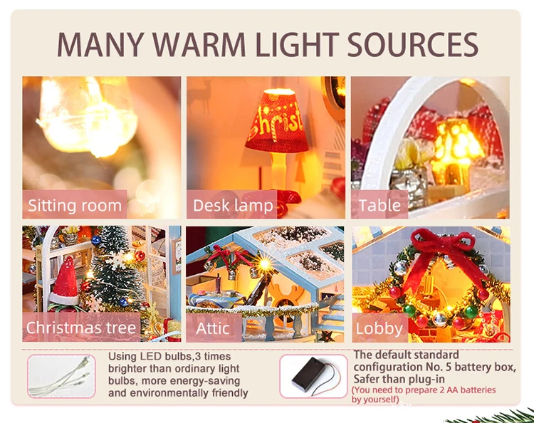 Christmas Snowy Night DIY Miniature Doll House