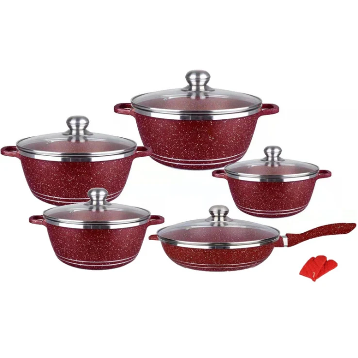 Jeetee Oem Cookware Sets Non Stick Cookware Customized Kitchen Aluminum Pot Die Casting Wok