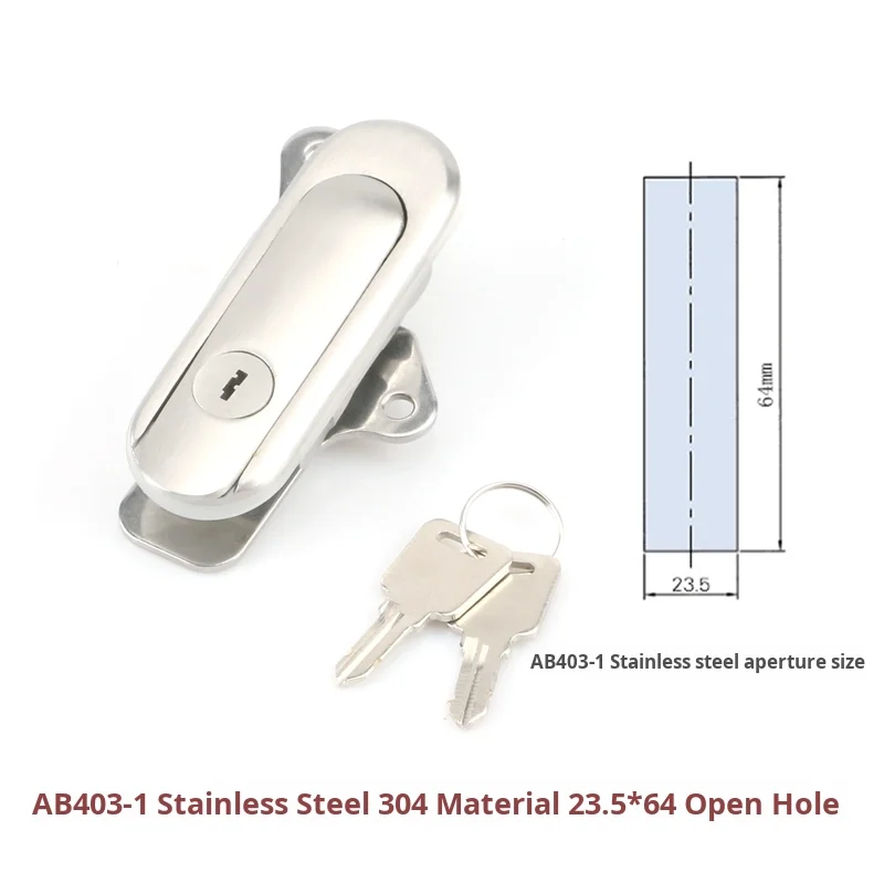 AB403 Stainless Steel Square 6000 Series Alloy Cabinet Door Lock with Cutting Service Distribution Box manufacture