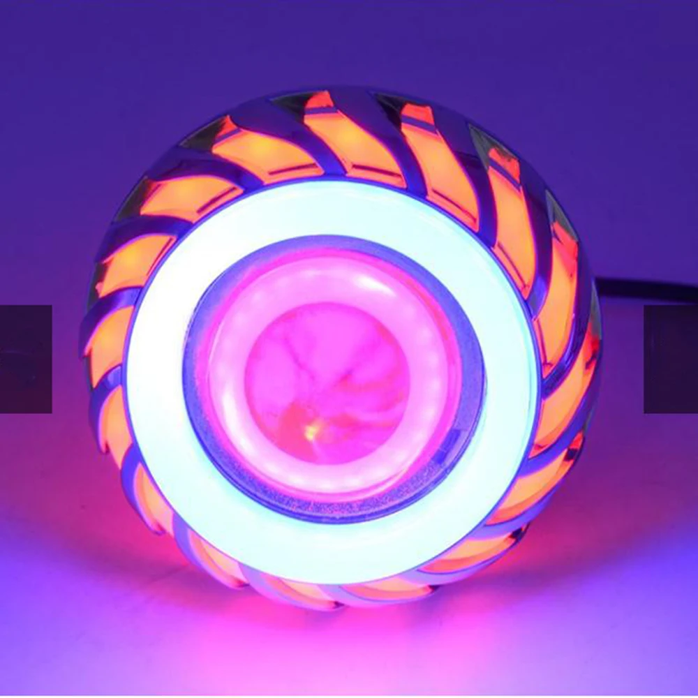 Motorcycle Headlight With Angel Eye 12v85v Moto Lamp Led Fog Point