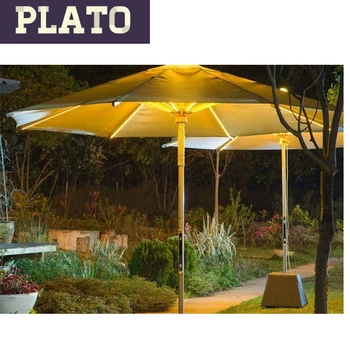 Patio Umbrella With Led Light Garden Decoration Umbrella Led