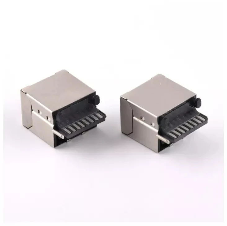 Rj45 Solder Network Socket Female 5224s 180 Degree Network Extension