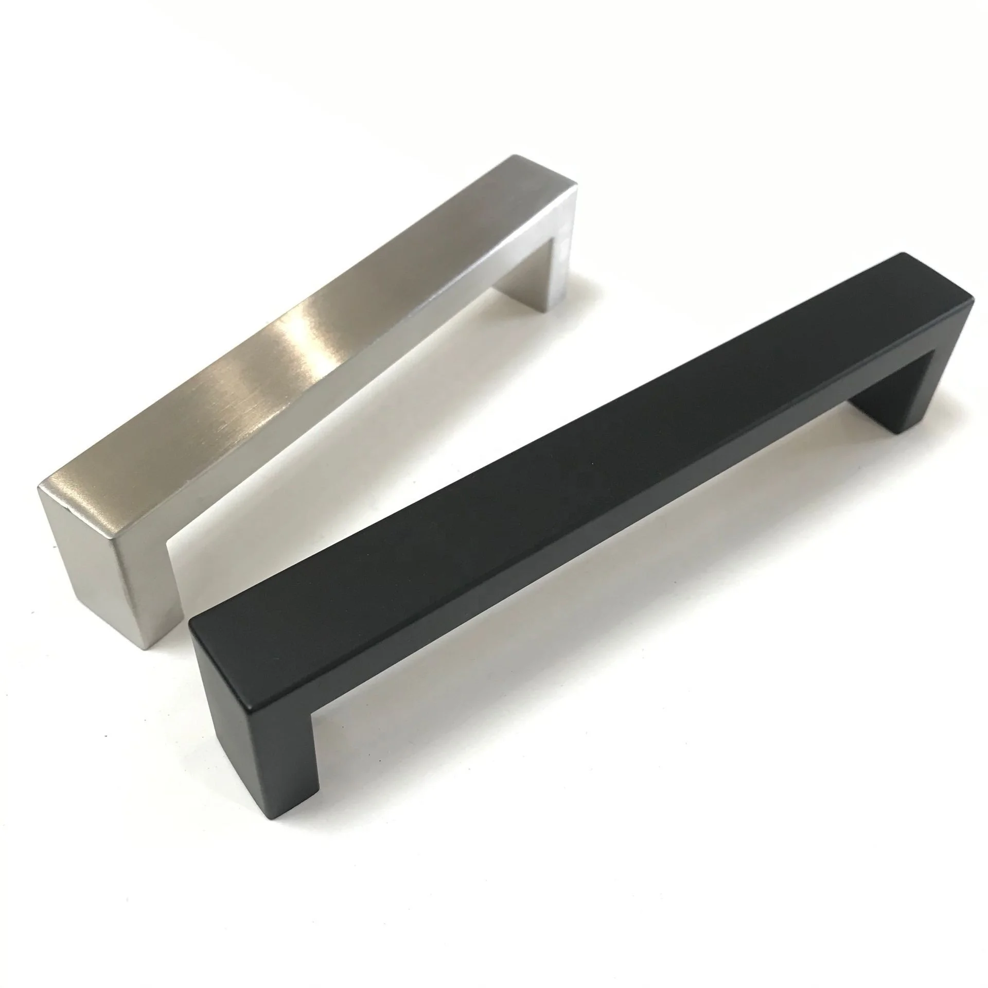 10 Cuadrado De 20x20mm Cepillo Negro Y Satén Barra Cuadrada De Acero