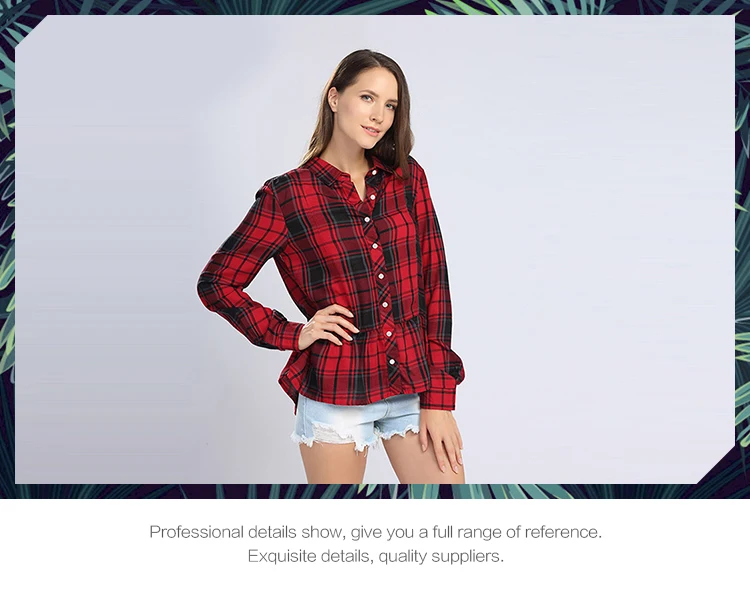 women's rayon plaid shirt