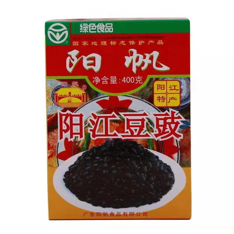 
High Quality Wholesale Cooking Seasoning No Addition Black Bean Tempeh 400g Yangjiang Douchi 