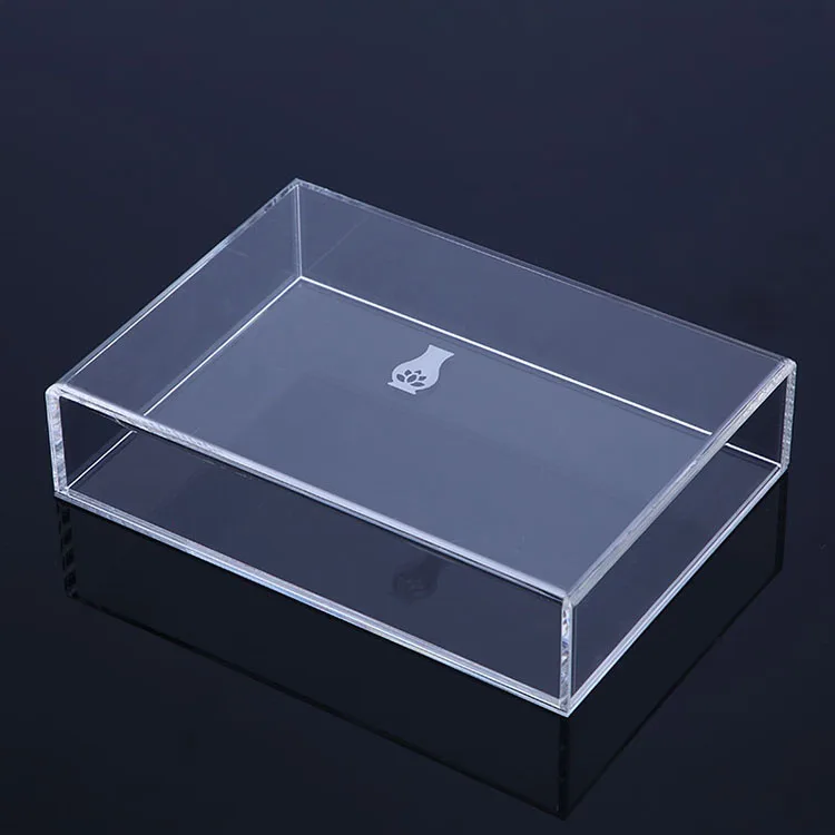 批发透明lucite储物盒带铰链盖的亚克力盒