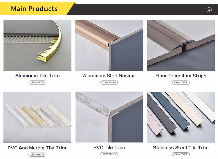 China Top Alu Flooring Trim Divider Metal Transition Aluminium