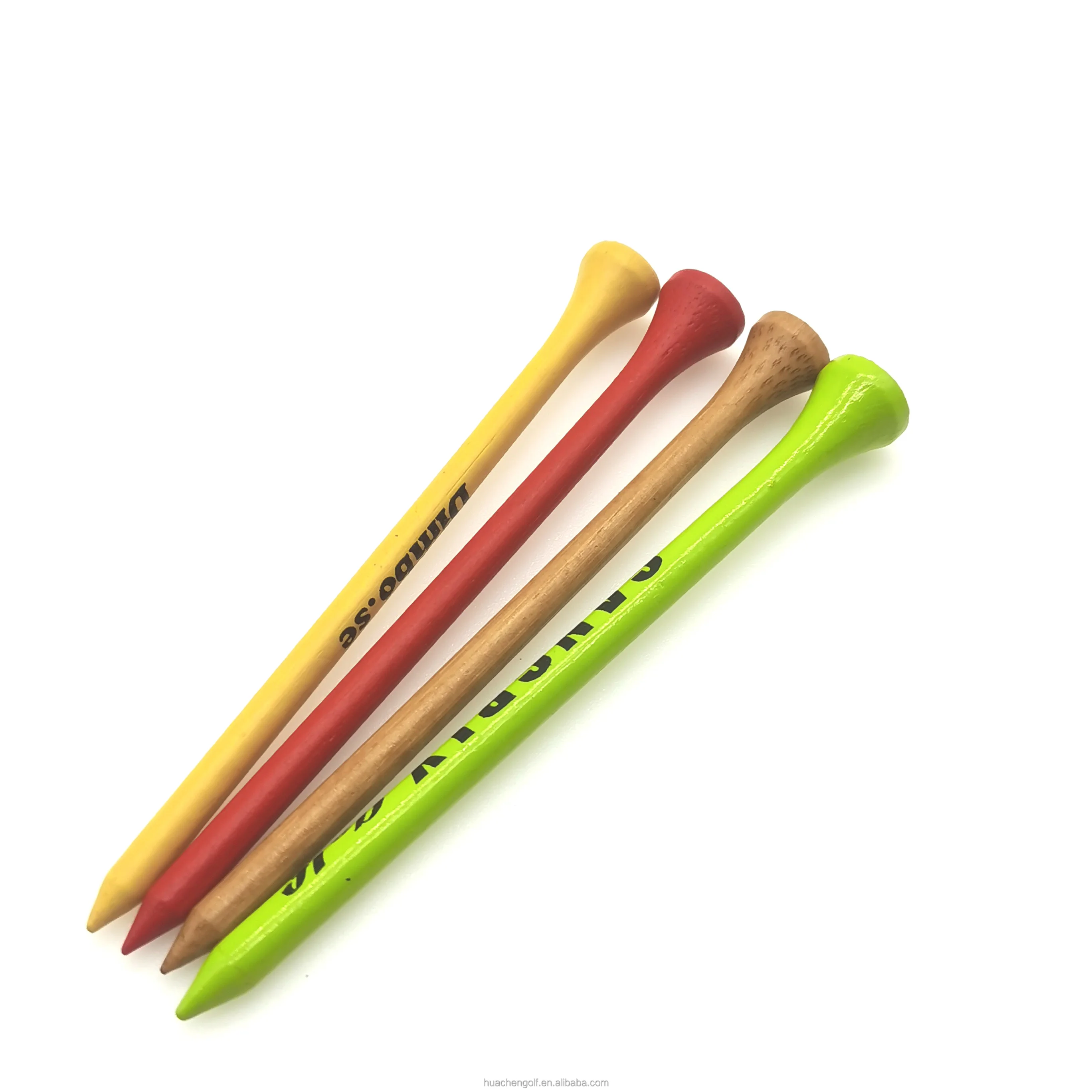 100mm Special Long Size Wooden Bamboo Golf Tee Customized Logo Stripes Roll Printing Oem Buy