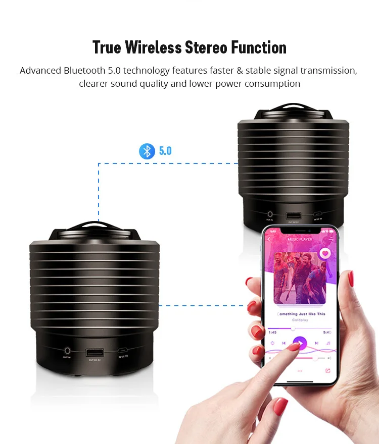 New Design Superior Stereo True Wireless DJ Bluetooth Sound Box With BT connect - ANKUX.COM