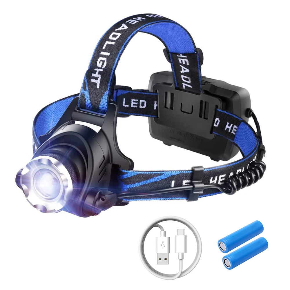 Usb Rechargeable Red Safety Light Headlamp,Outdoor Waterproof Headlamps ...