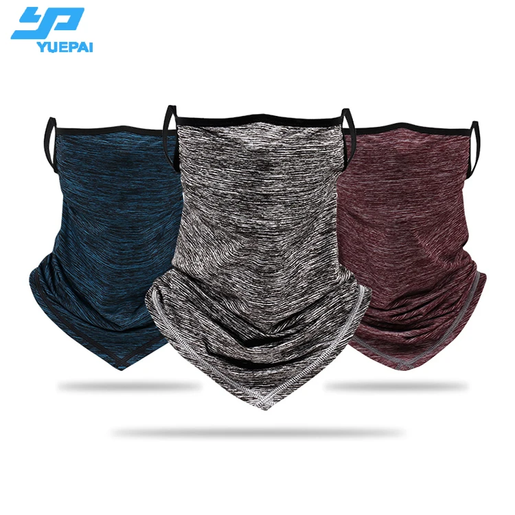 
Sport Cooling Custom logo Anti uv mask headwear Earloop neck gaiter head scarf Solid Color bandana with logo 