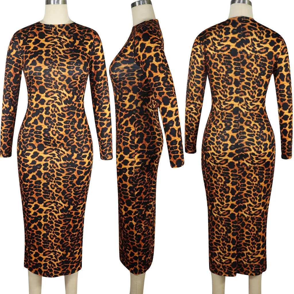 New Arrival 1688 Clothing Casual Fall Boutique Long Sleeve Leopard ...
