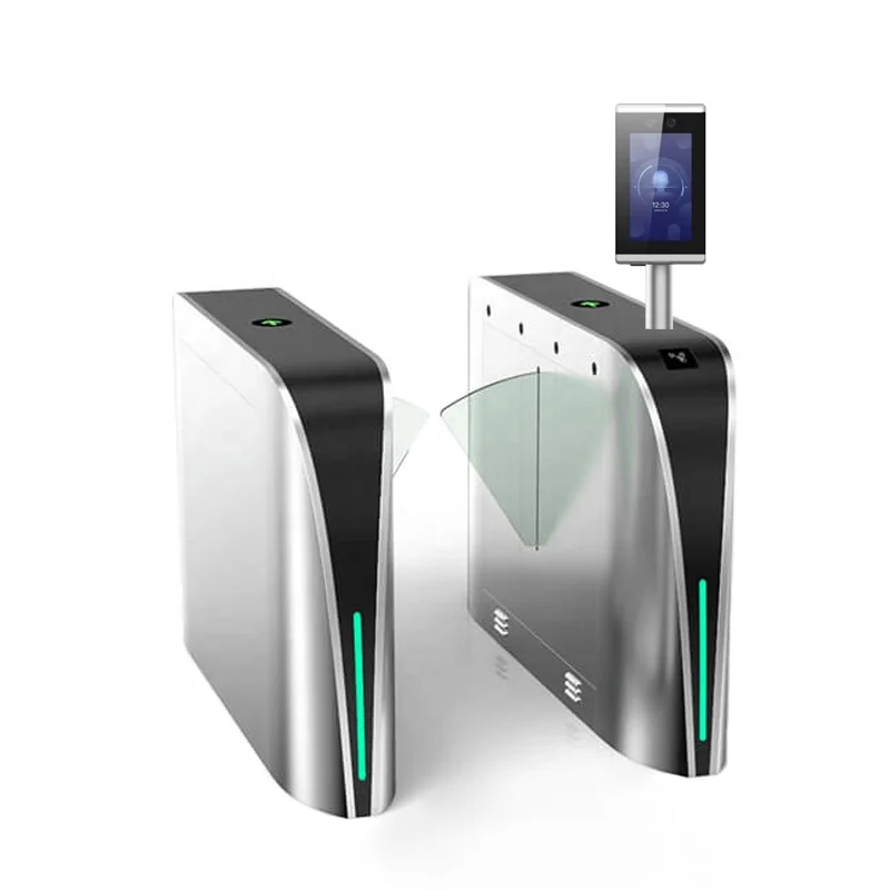 Fingerprint Access Control Flap Barrier Sus 304 Flap Barrier Turnstile ...