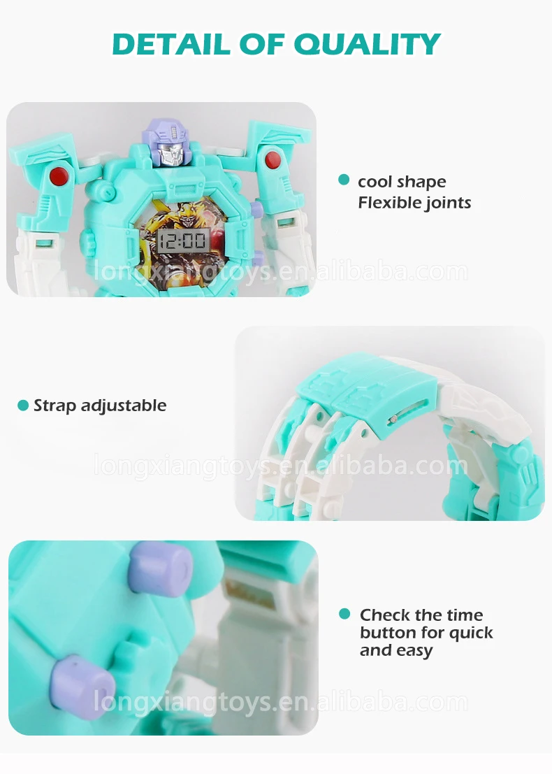 Funny gift Intelligent Digital Transform Toys kids robot watch