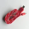 1m 5v 1A micro nylon braid flat data cable