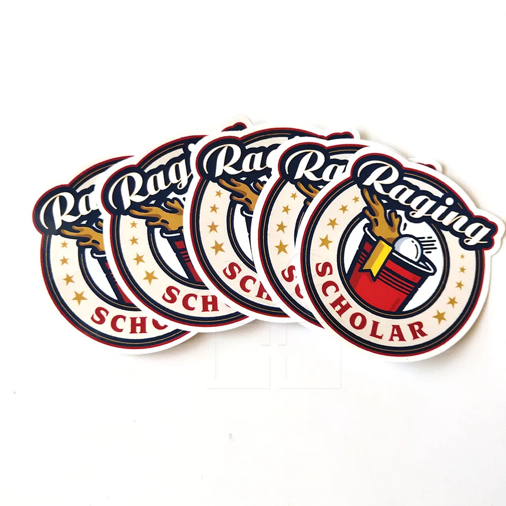 Removable You Own Logo Die Cut Round Label Stickers Circle Stickers