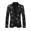 Custom fancy design OEM factory floral printed mens blazer Holiday Polyester Men's Coat Pant Designs Wedding Suit