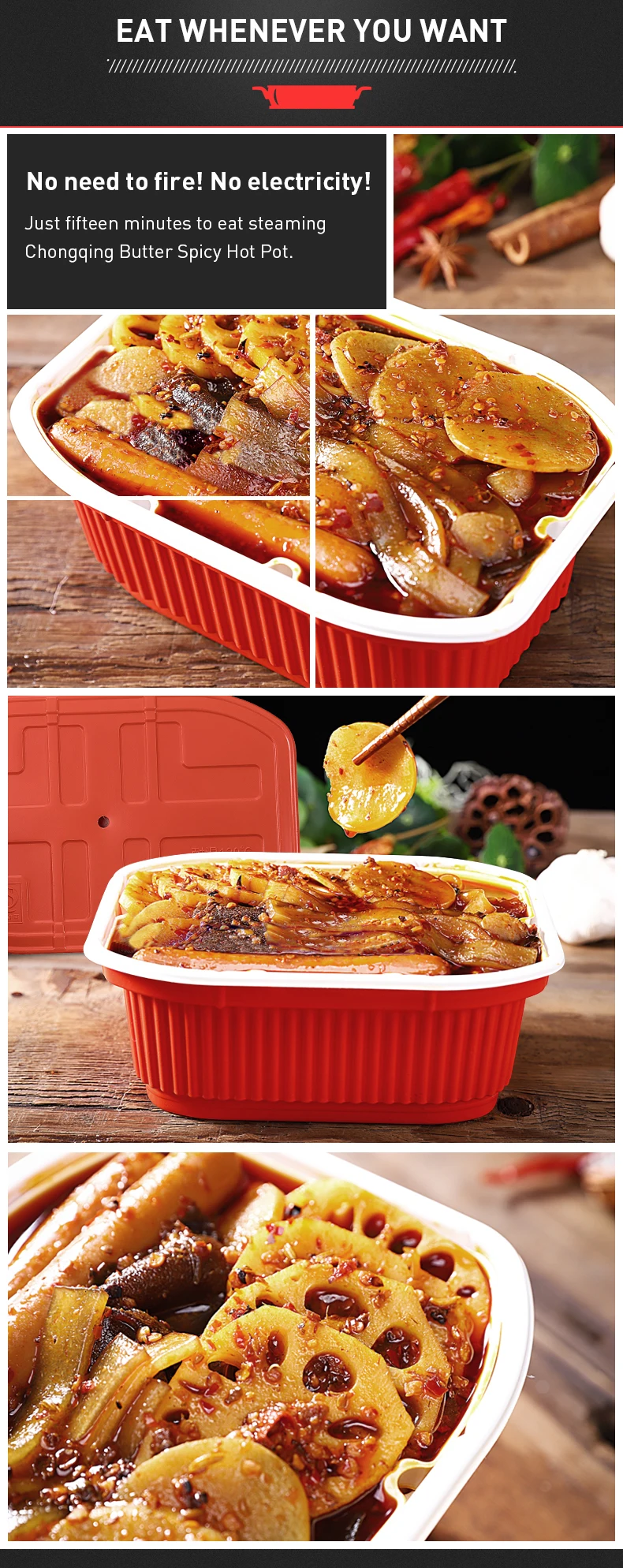 Stable Quality Real Stuff Lazy Instant Self Heat Hotpot For Dining