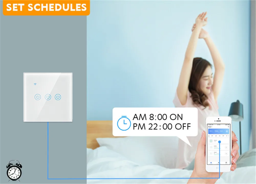EU UK 4 Gang ZigBee Hotel Switch Home Automation Smart Wall Tuya ZigBee Switch Work with Amazon Google Assistant - ANKUX.COM