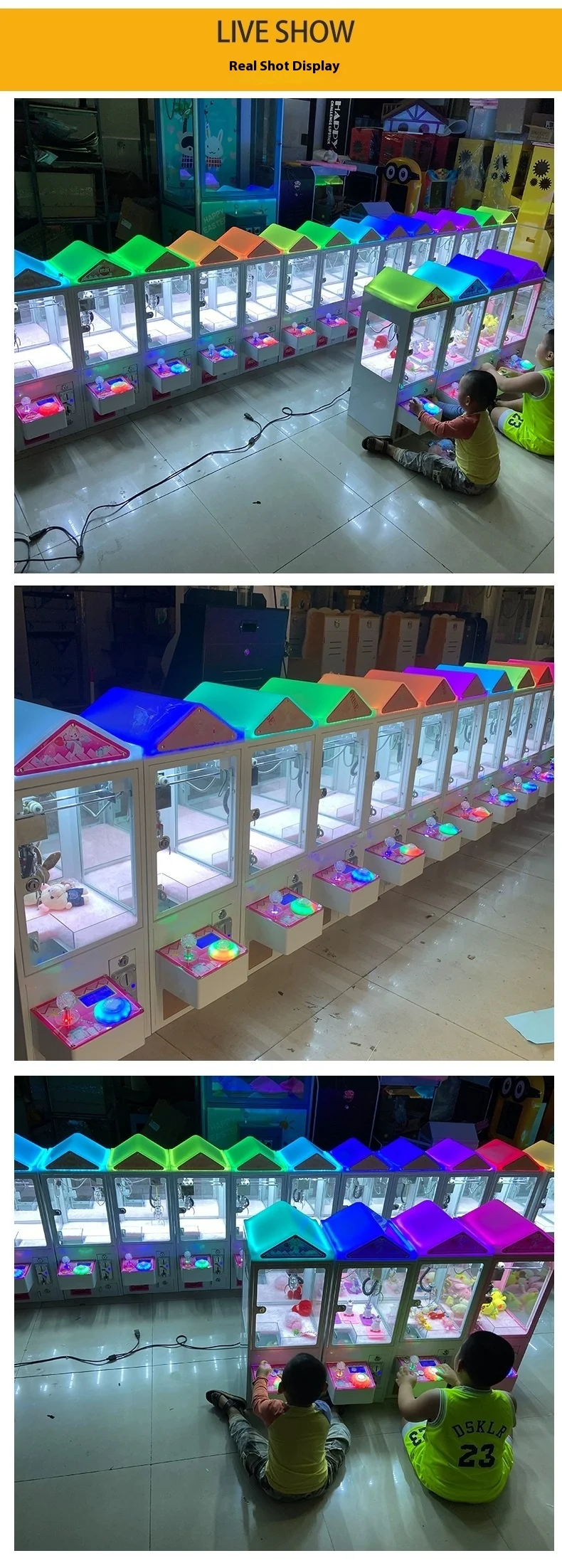 Wholesale Single Coin Operated Arcade Crane Machine New Net Red Snack Grab Source for City Entertainment Venues