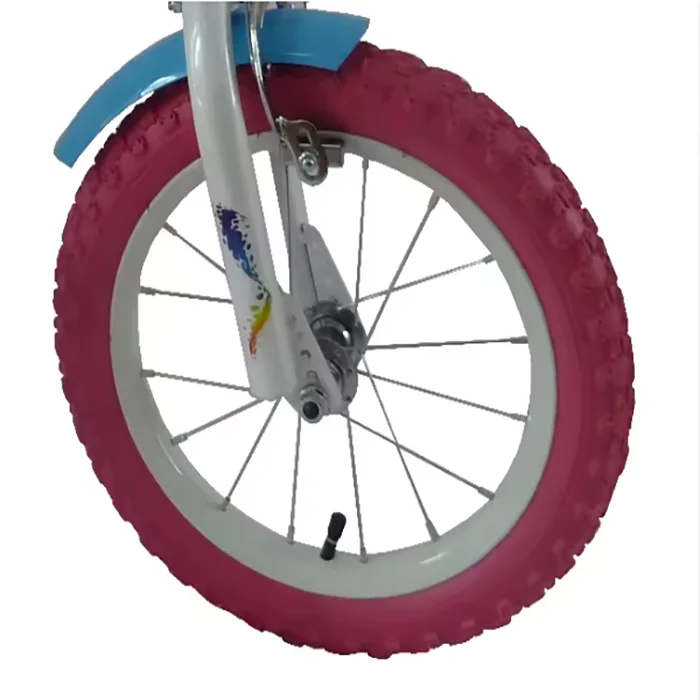 product high quality 14 single speed road bike for kids with steel fork ordinary pedal soft red street bicycle-2