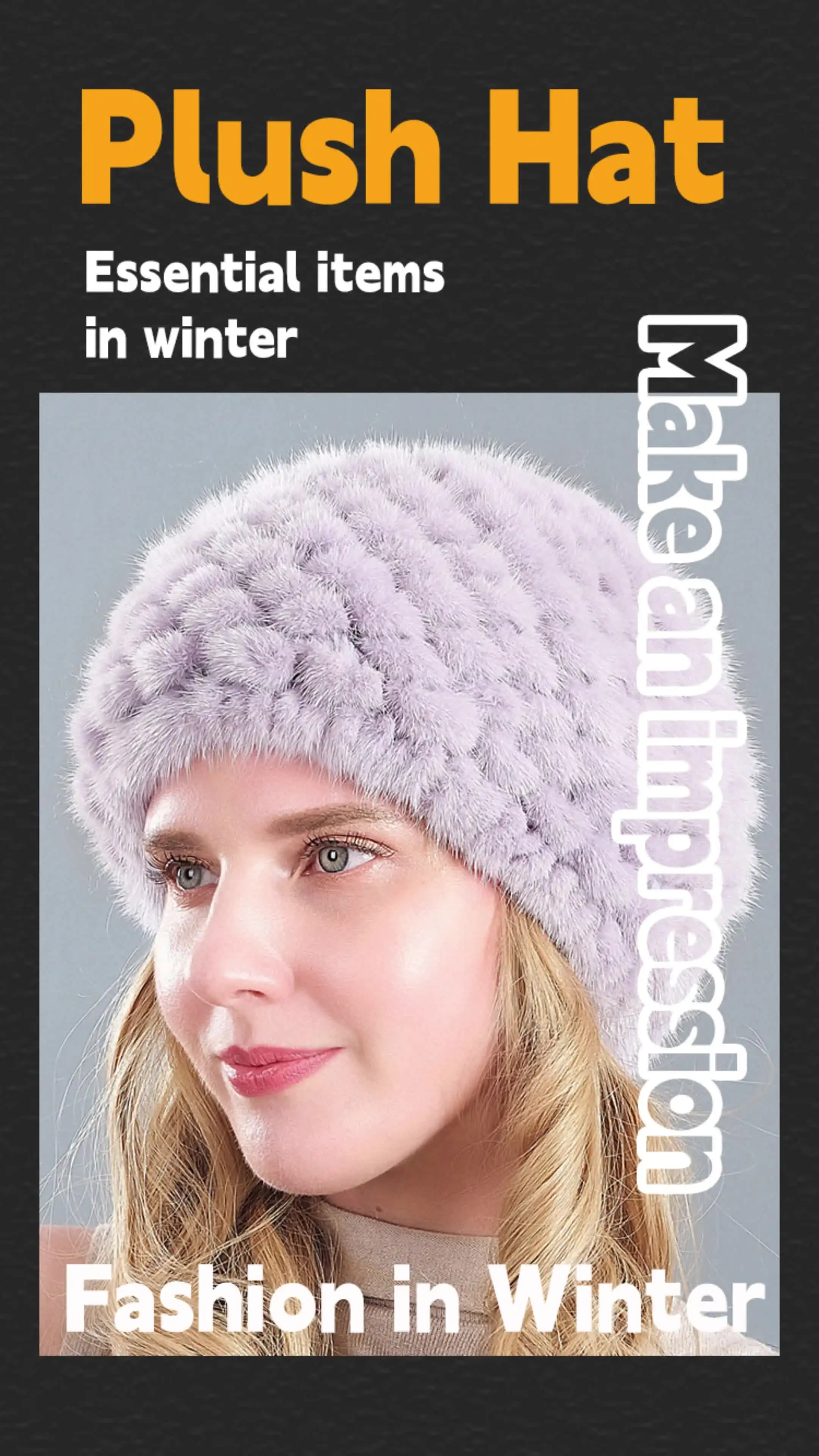 Wholesale Beautiful Russian Women's Warm Rex Rabbit Fur Hat with