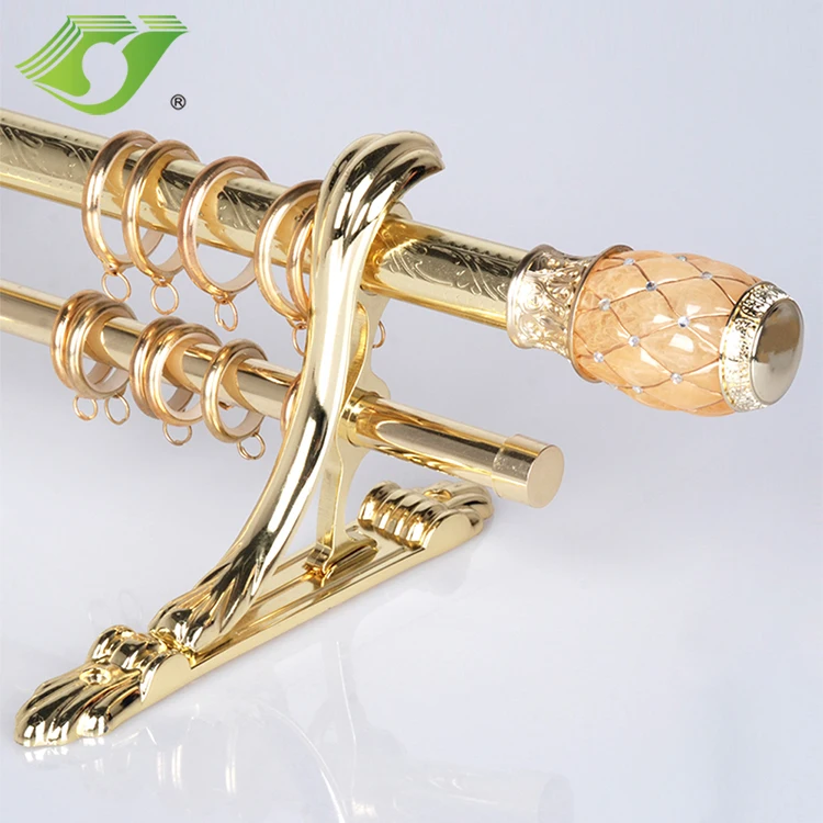 Custom Luxury Resin Finials Decorative Hot Sale Swivel Curtain Rod Finials Resin Curtain
